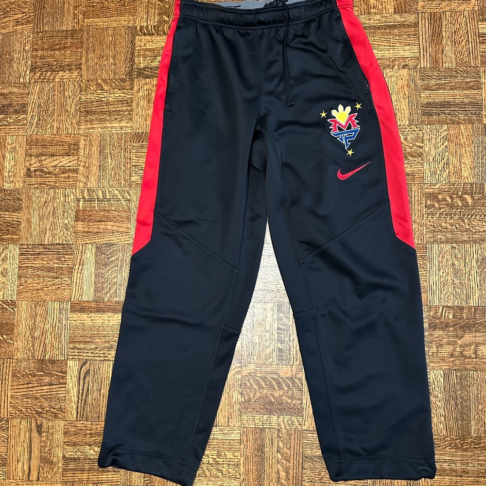 Nike Men’s Manny Pacquiao Black and Red Track Pants